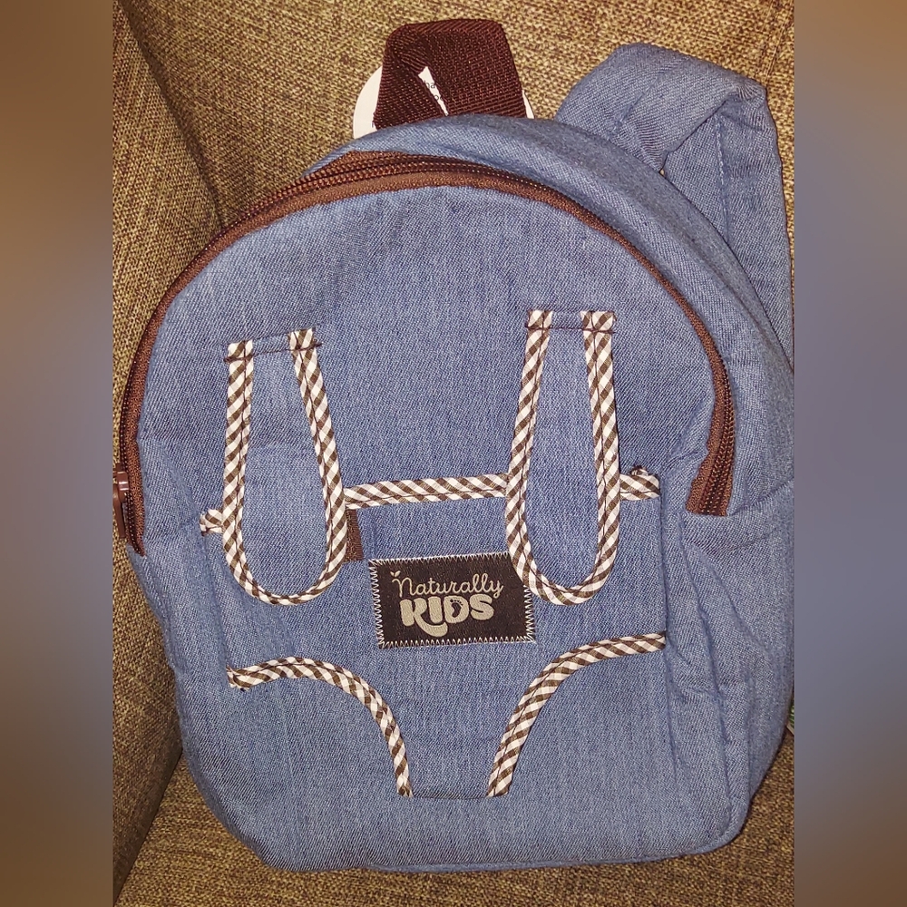 New Kid's Blue and Brown Backpack